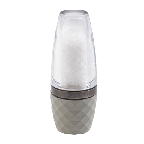 Cole & Mason Acrylic Salt Mill, Gunmetal/Clear, City Concrete