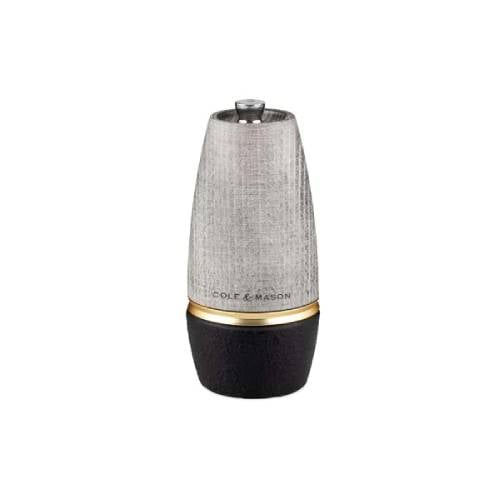 Cole & Mason Cast Iron & Wooden Stained Grey Pepper Mill 13.5cm,Bridgwater