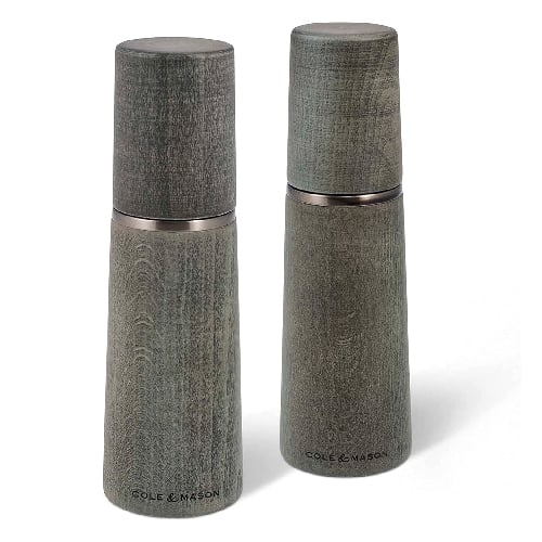 ACRYLIC STAINED BEECH SALT & PEPPER MILLS GIFT SET