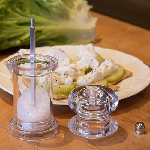 Cole & Mason Acrylic Salt Mill with Ceramic Mechanism H14cm