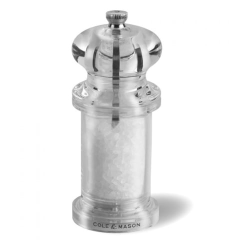 Cole & Mason Acrylic Salt Mill with Ceramic Mechanism H14cm