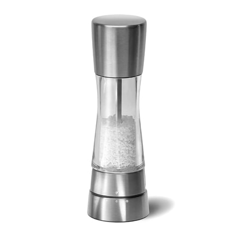 Cole & Mason Stainless Steel Salt Mill with Ceramic Mechanism H19cm,Derwent