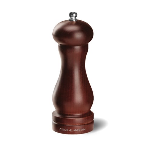 Cole & Mason Wdn Pepper Mill with Carbon Steel Mechanism H16.5cm,Forest Capstan