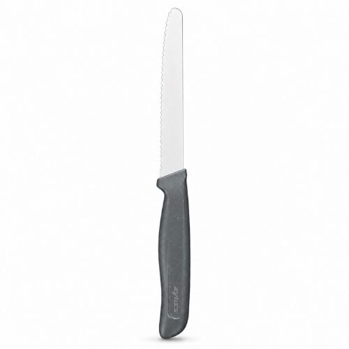 Zyliss Stainless Steel Tomato Serrated Knife With Translucent Blade Cover 11cm, Gray, Utility