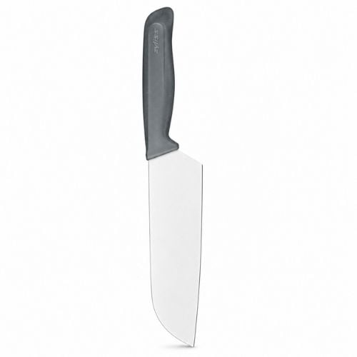 Zyliss Stainless Steel Santoku Knife With Translucent Blade Cover 17.1cm, Gray, Utility