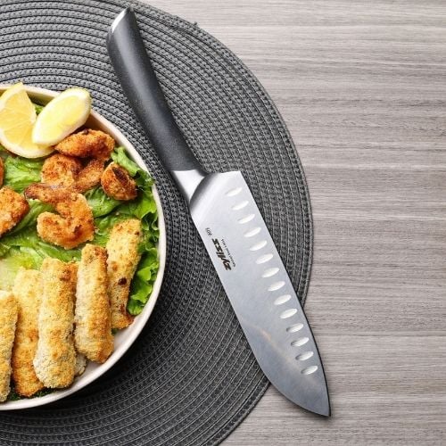 Zyliss Stainless Steel Santoku Knife 18.5cm, Gray, Comfort Pro
