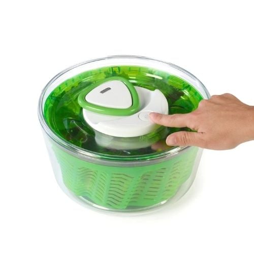 Zyliss Acrylonitrile Butadiene Styrene Large Easy Spin 2 Salad Spinner , Green
