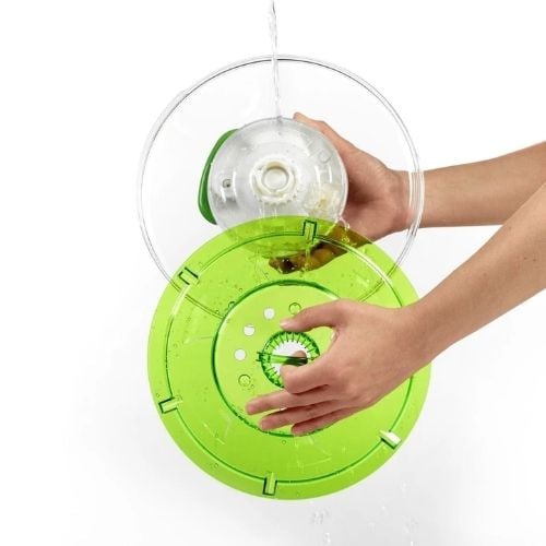 Zyliss Acrylonitrile Butadiene Styrene Large Easy Spin 2 Salad Spinner , Green