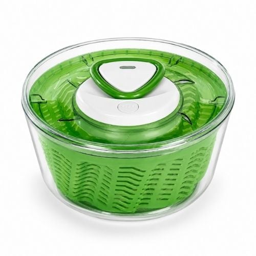 Zyliss Acrylonitrile Butadiene Styrene Large Easy Spin 2 Salad Spinner , Green