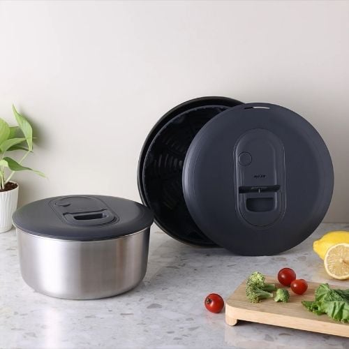 Zyliss Stainless Steel Small Easy Spin Salad Spinner
