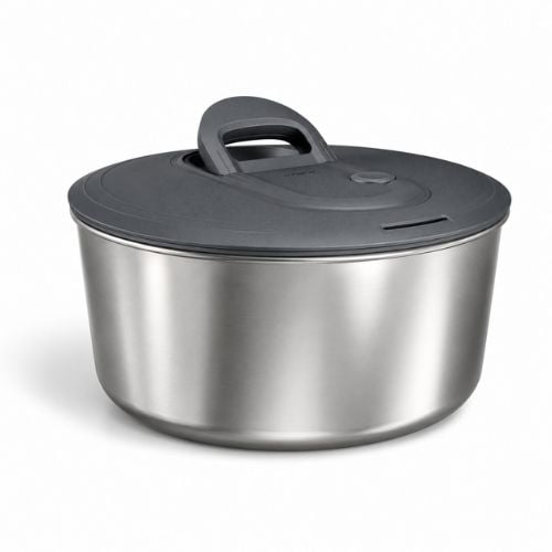 Zyliss Stainless Steel Small Easy Spin Salad Spinner