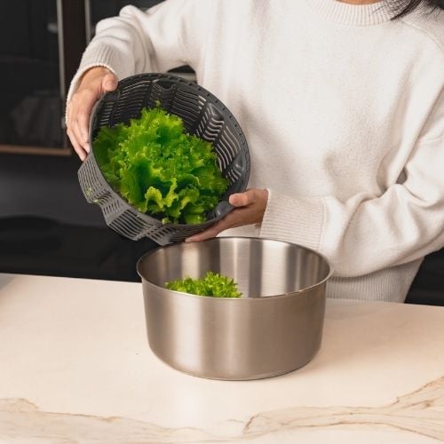 Zyliss Stainless Steel Large Easy Spin Salad Spinner