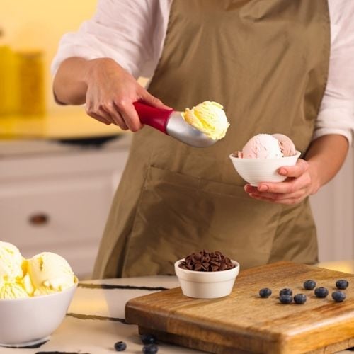 Zyliss Polypropylene Ice Cream Scoop (Square) , Beige, Pink, Berry