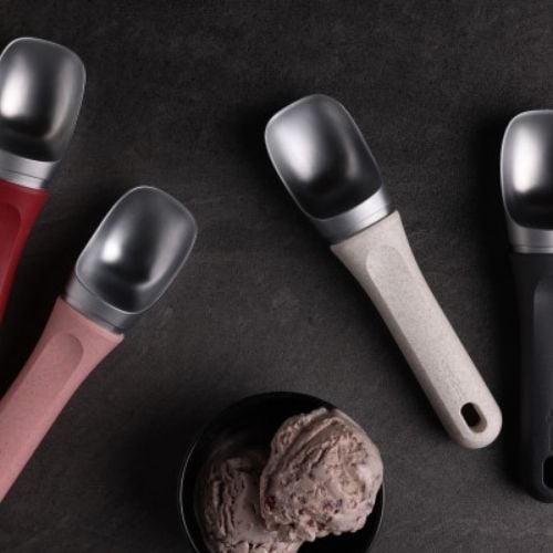 Zyliss Polypropylene Ice Cream Scoop (Square) , Beige, Pink, Berry