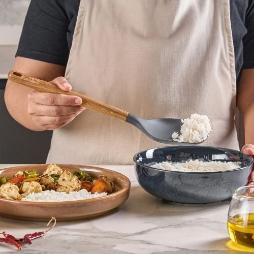 Zyliss Polybutylene Terephthalate Large Spoon Oak Wood Handle