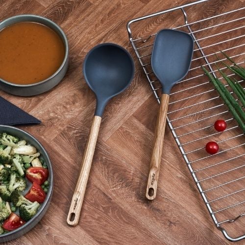 Zyliss Polybutylene Terephthalate Large Spoon Oak Wood Handle