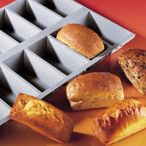 De Buyer Elastomoule Silicone 9-Portion Rectangle Cake Mold