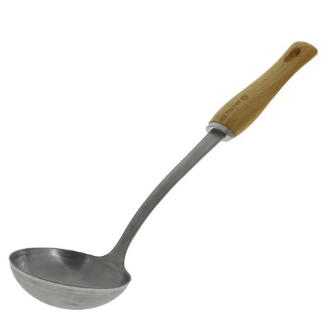 S/S LADLE WITH WOODEN HANDLE