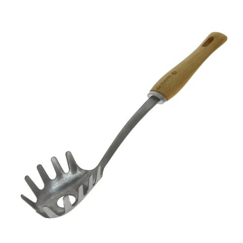 S/S SPAGHETTI SPOON WITH WOODEN HANDLE