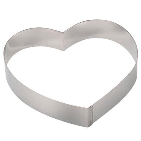 De Buyer Stainless Steel Heart-Shaped-Shaped Pastry Ring