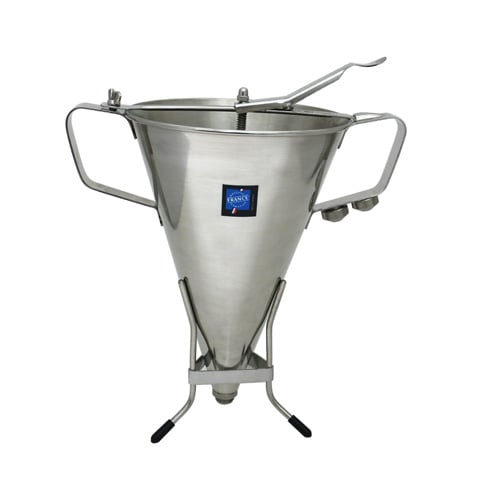 De Buyer Stainless Steel Automatic Piston Funnel With Stand , 3.3L