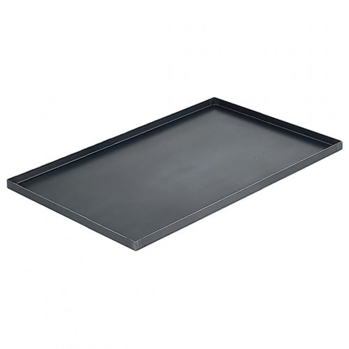 De Buyer Steel Baking Tray Straight Edge With 90° Rim, Black