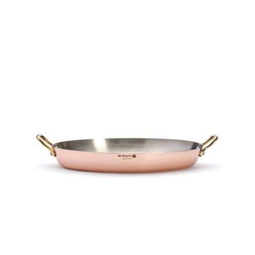 De Buyer Inocuivre Copper Oval Dish With 2 Handles L36xW26.2xH4.5cm