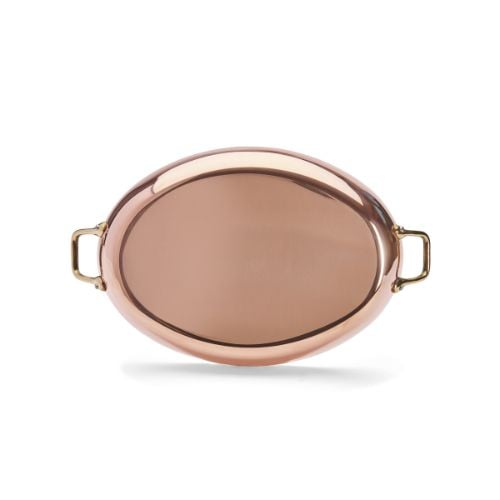 De Buyer Inocuivre Copper Oval Dish With 2 Handles L36xW26.2xH4.5cm