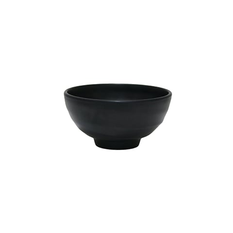 Inmiron Melamine Round Bowl Black Ø11.5cm