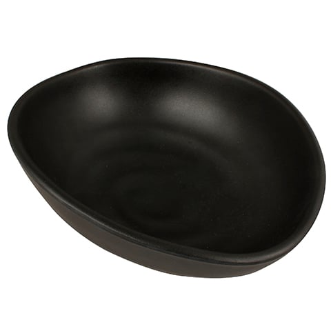 Inmiron Melamine Oval Bowl 6.75" ,Black