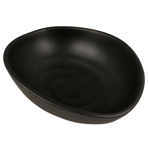 Inmiron Melamine Oval Bowl 8" ,Black