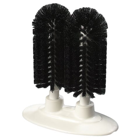 Sparta Twin Glass Washing Brush 8", Black