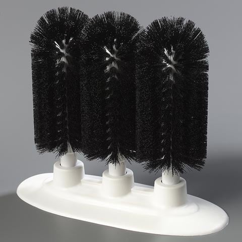 Sparta Triple Glass Washing Brush 8" Black