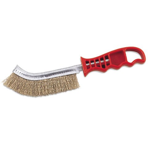 BOILER/GRILL BRUSH WITH PLASTIC HANDLE
