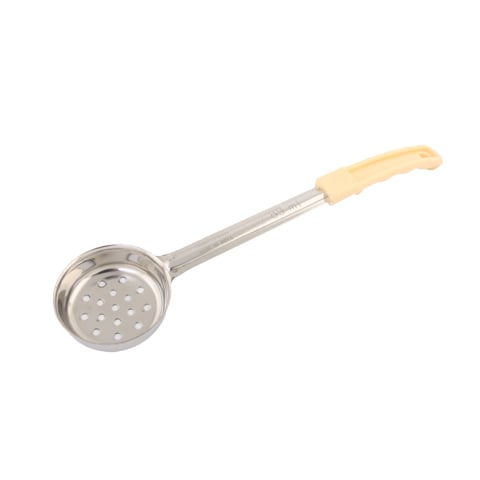 Alegacy Stainless Steel One-Pc Perforated Food Portioner 3Oz, Beige Handle