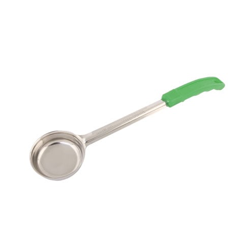 Alegacy Stainless Steel One-Pc Solid Food Portioner 4Oz, Green Handle