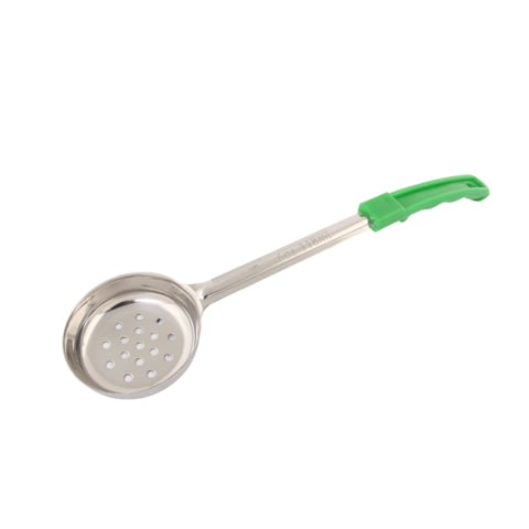 Alegacy Stainless Steel One-Pc Perforated Food Portioner 4Oz ,Green Handle