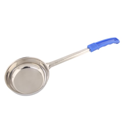 Alegacy Stainless Steel One-Pc Solid Food Portioner 8Oz, Blue Handle