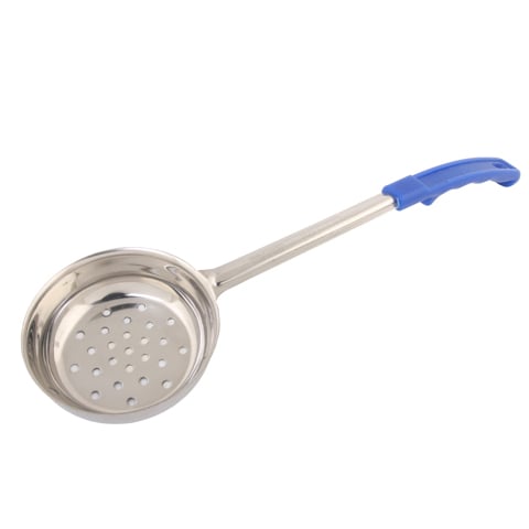 Alegacy Stainless Steel One-Pc Perforated Food Portioner 8Oz, Blue Handle