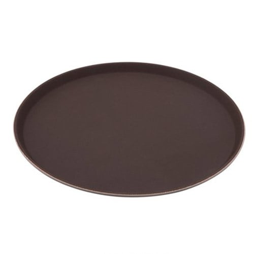 Alegacy Round Non-Slip Tray Ø40.6cm, Brown