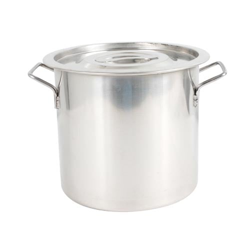 STAINLESS STEEL STOCK POT WITH RECESSED HANDLE