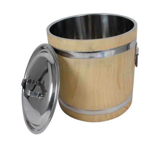 (26-00514) S/S BEAN CURD PAIL/BUCKET WITH LID Ø26xH26cm,10L