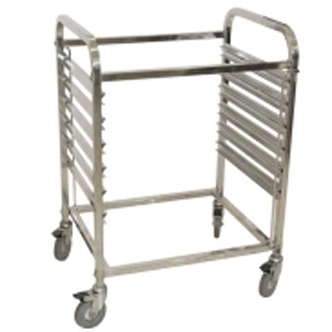 Stainless Steel Single Column Trolley For GN 2/1 Inserts W59xD67xH100cm