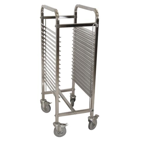 Stainless Steel 16-Tier Single Column Trolley For 60X40cm Inserts W47xD62xH173.5cm, Max Load: 60Kg