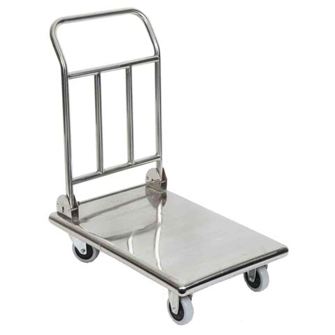 Stainless Steel Foldable Goods Trolley L74xW48xH87cm, Max Load: 70Kg