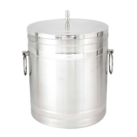 Stainless Steel Double Wall Ice Bucket With Lid Ø20xH22cm, 5L