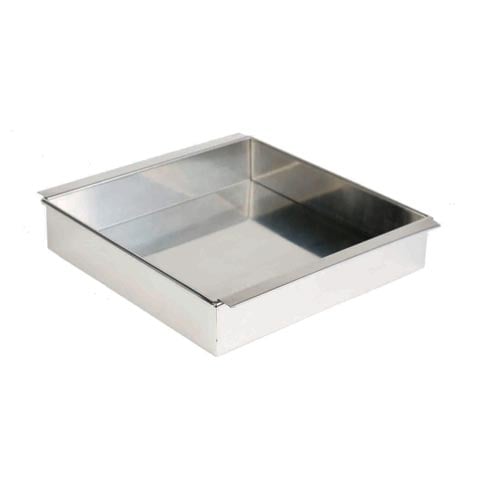 Stainless Steel Square Bean Curd Box L24xW24xH5cm