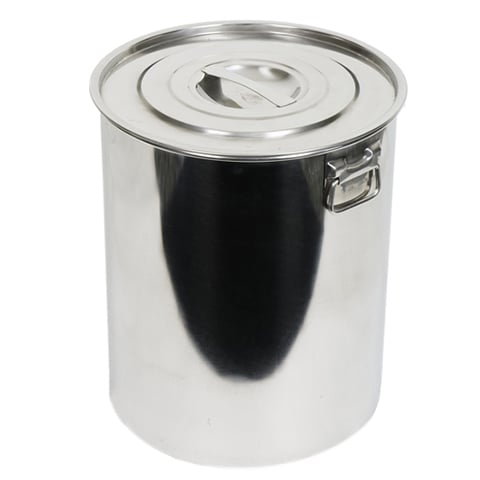 STAINLESS STEEL STOCK POT WITH FLAT LID & FLEXIBLE HANDLES