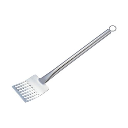 Stainless Steel Slotted Frying Turner With Long Handle W12xL55cm