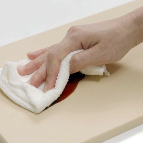 Asahi Elastomer Cutting Board L38xW21xH1.3cm,Heat Resistant To 100°C (Not Dishwashable), Cream